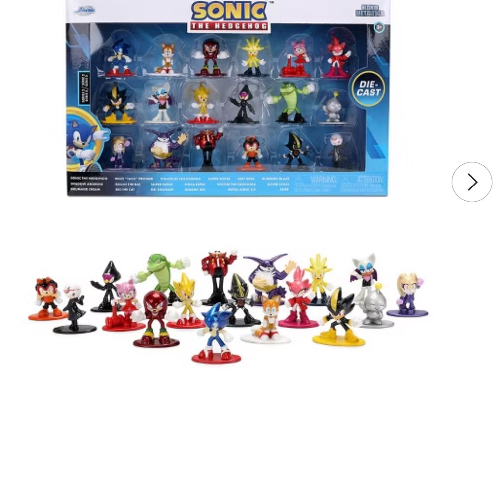 Sonic the Hedgehog Set of 18 Diecast Figured.‎ Series 2. New